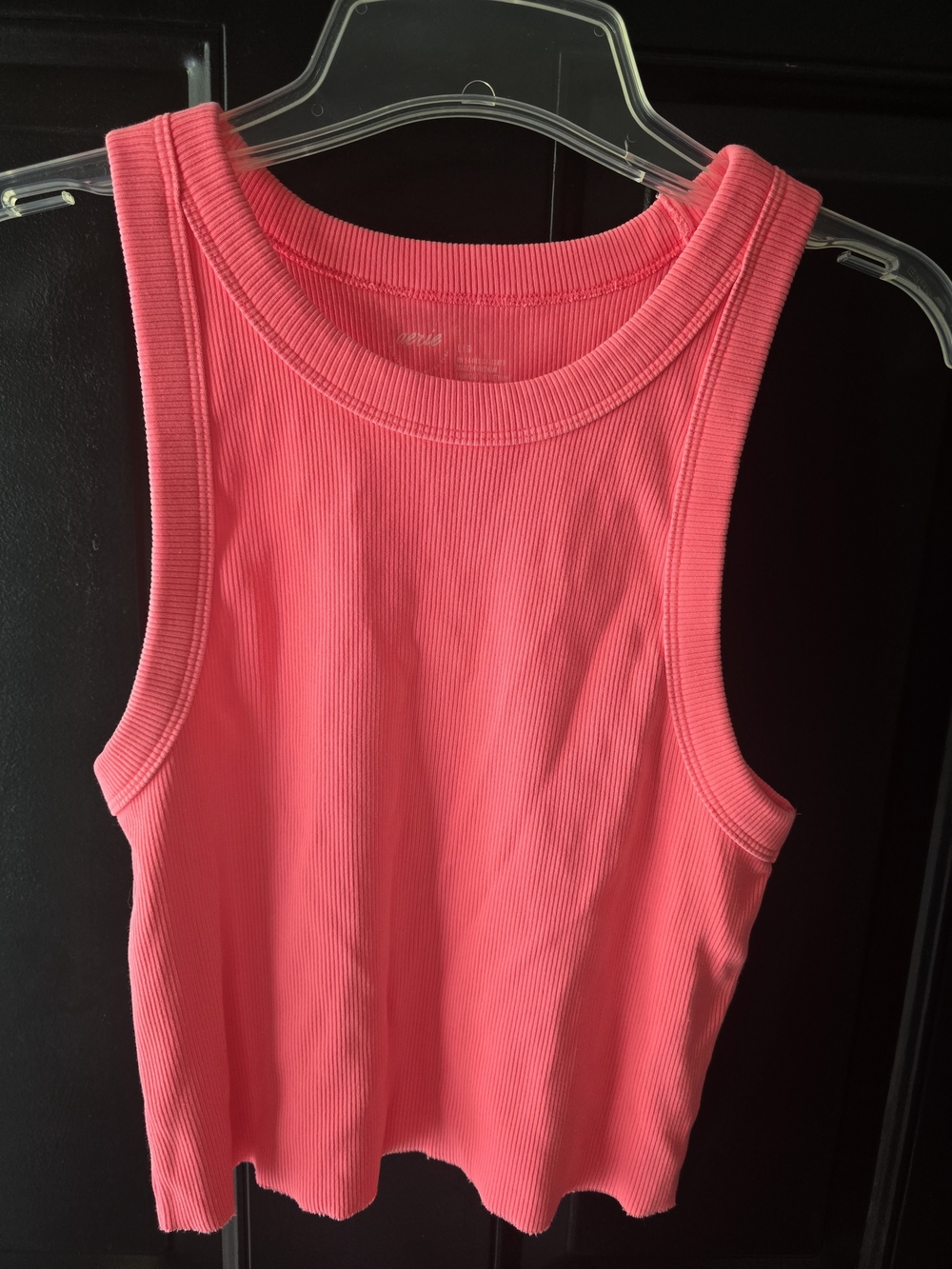Aerie Large Neon Pink Ribbed Tank